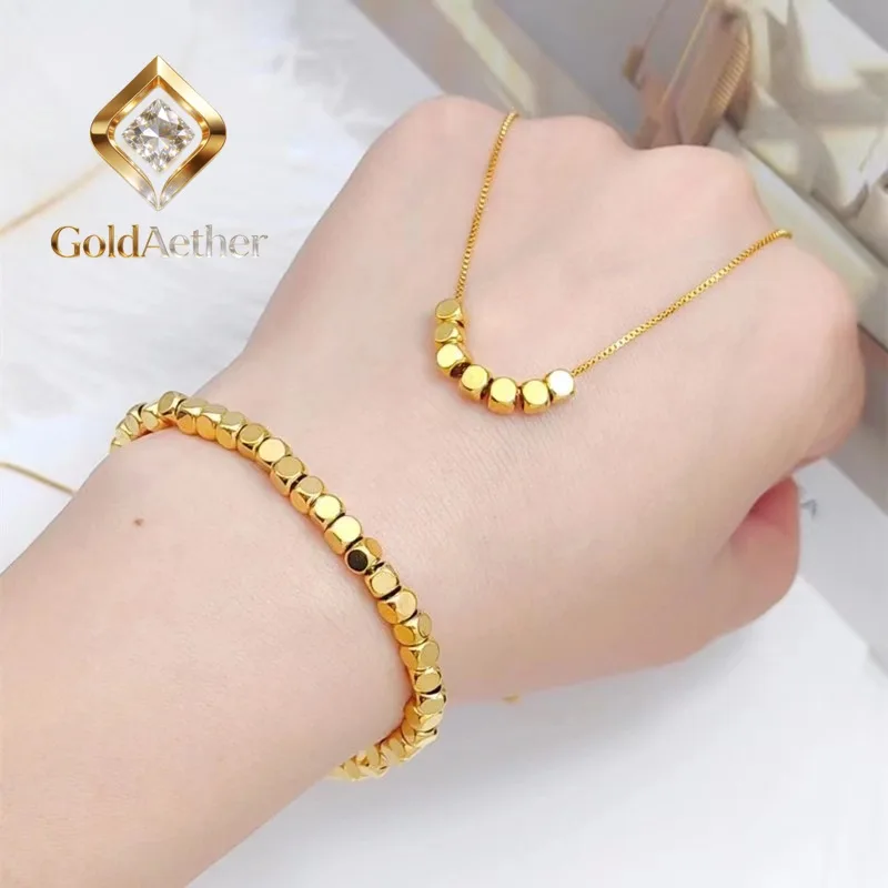 Комплект из браслета и кулона GoldNouveau для женщин, 24-каратное золото AU999, с маленькими золотыми самородками | Состаренный, с рустикальной текстурой, в дерзком стиле.
Комплект из браслета и кулона GoldNouveau для женщин, 24-каратное золото AU999, с маленькими золотыми самородками | Состаренный, с рустикальной текстурой, в дерзком стиле.
