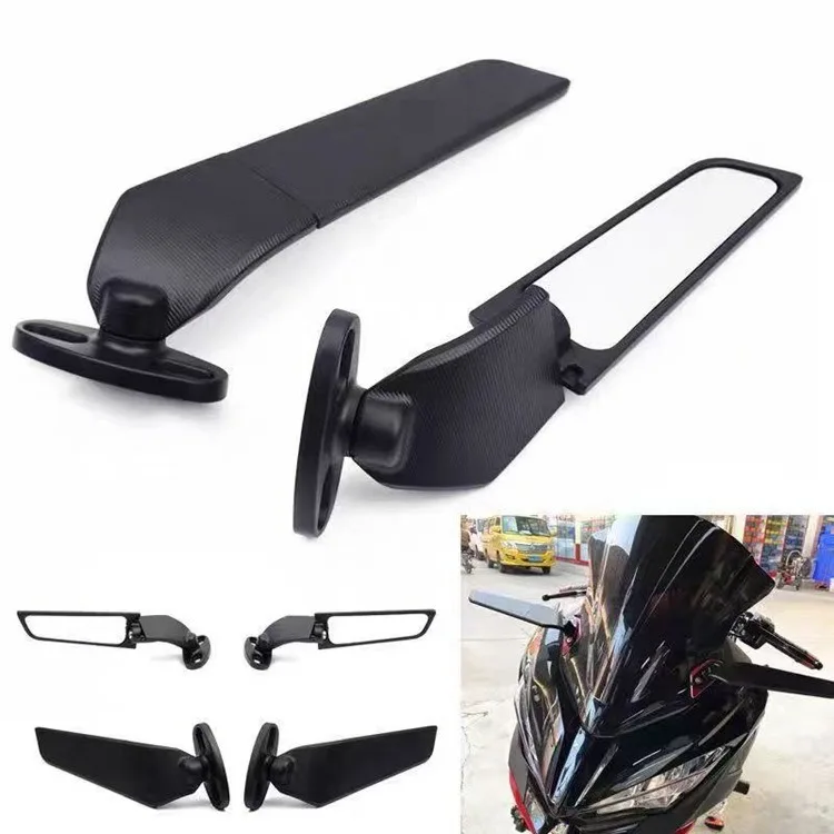 Motorcycle Modified Wind Wing Rearview Mirrors Adjustable Rotating Mirror Accessories For Suzuki Honda Kawasaki, Yamaha, Ducati
Motorcycle Modified Wind Wing Rearview Mirrors Adjustable Rotating Mirror Accessories For Suzuki Honda Kawasaki, Yamaha, Ducati