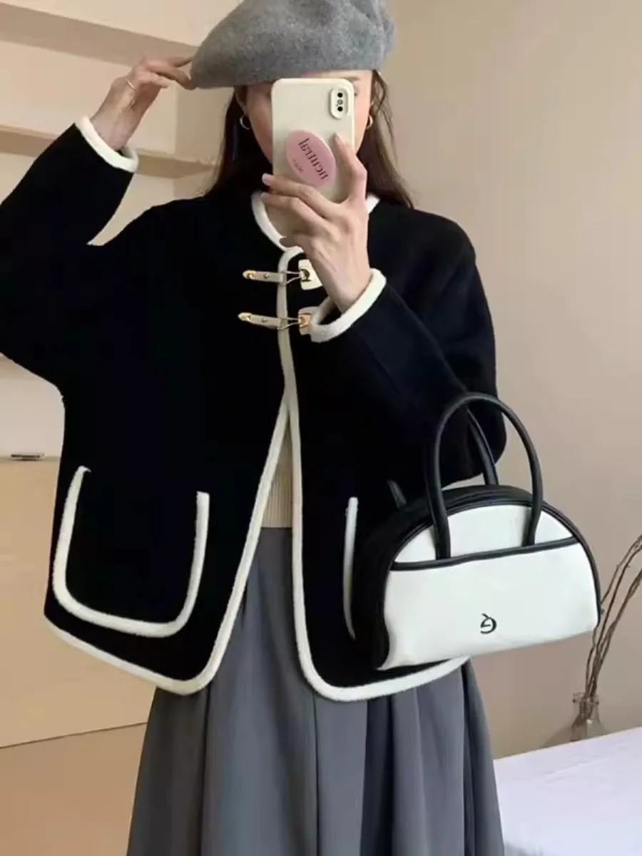 Black Short Woolen Coat Women's Spring Autumn 2026 New Korean Style Small Size Knee Protection Health Ring Sport Jewelry
Black Short Woolen Coat Women's Spring Autumn 2026 New Korean Style Small Size Knee Protection Health Ring Sport Jewelry