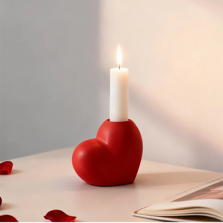 Valentine's Day Red Love Ceramic Candlestick Crafts Decoration Wedding Festival Candle Stand Desktop Decoration
Valentine's Day Red Love Ceramic Candlestick Crafts Decoration Wedding Festival Candle Stand Desktop Decoration