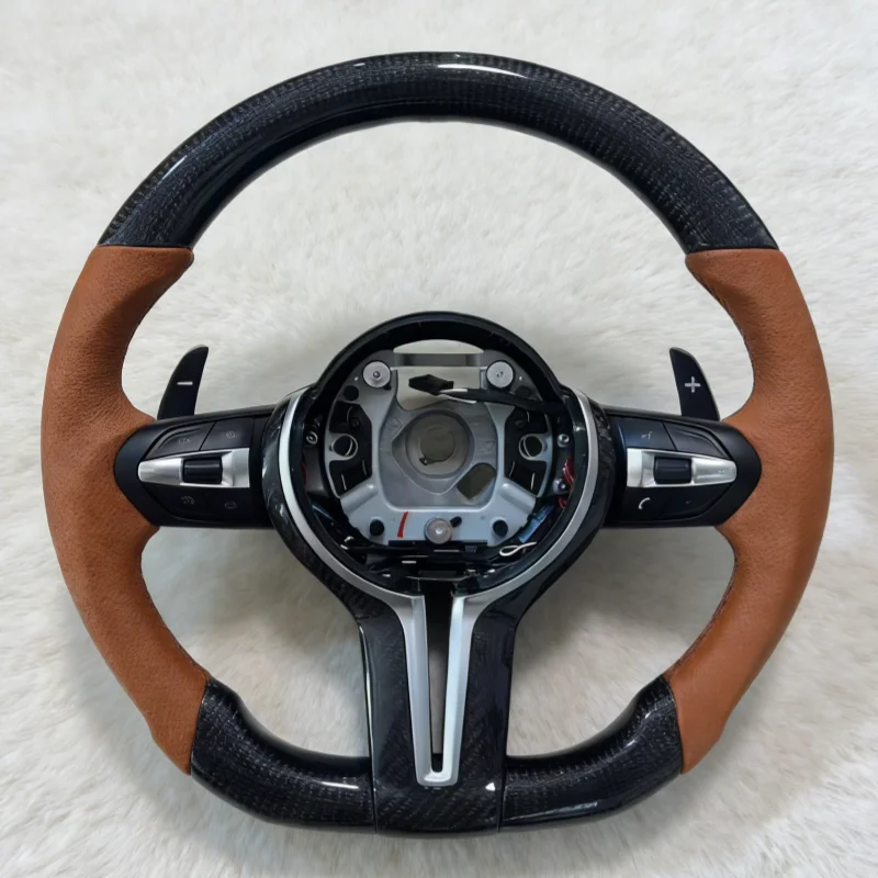 Carbon Fiber Car Steering Wheel for BMW M3 M4 M5 M6 E81 E87 E82 E88 E90 E91 E92 E93 F30 F32 F10 F20 F07 F01 F82 Brown Leather
Carbon Fiber Car Steering Wheel for BMW M3 M4 M5 M6 E81 E87 E82 E88 E90 E91 E92 E93 F30 F32 F10 F20 F07 F01 F82 Brown Leather