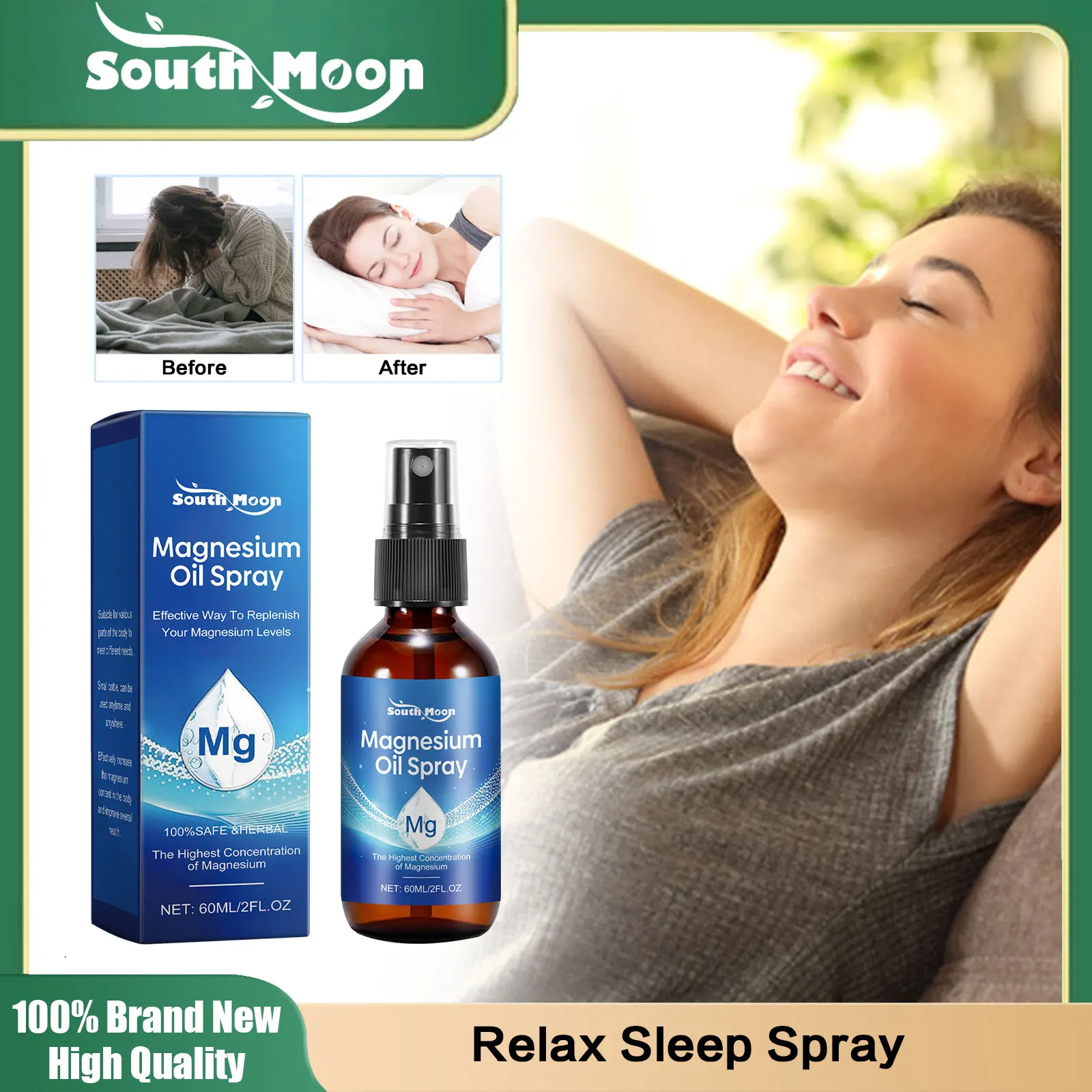 Magnesium Oil Spray 100% Pure Multi Use Improve Sleep Quality Relieve Muscle Pain Reduce Stress Anxiety Soothe Skin Moisturizing
Magnesium Oil Spray 100% Pure Multi Use Improve Sleep Quality Relieve Muscle Pain Reduce Stress Anxiety Soothe Skin Moisturizing