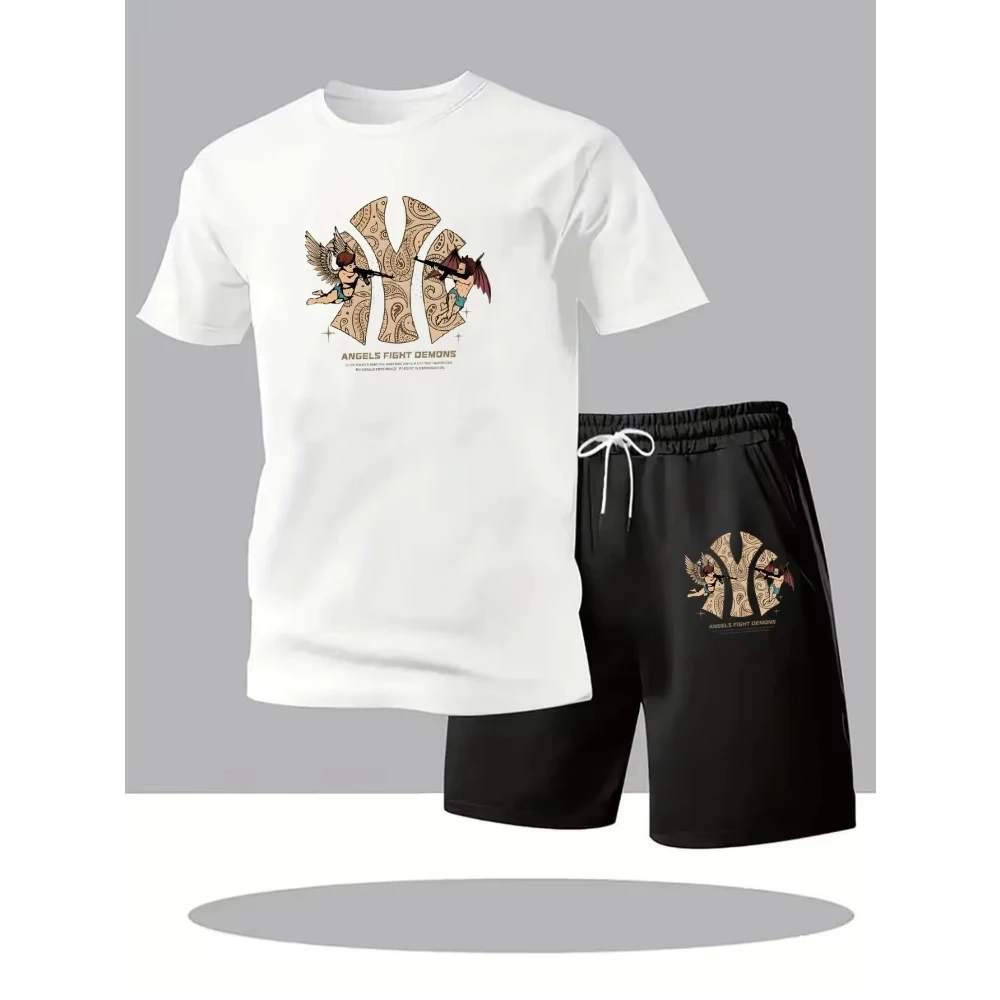 2026 New Solid Color Men Two Piece Set Crew Neck T Shirt+Shorts Urban Casual Fashion Sports Suit Spring Summer Daily Fitness
2026 New Solid Color Men Two Piece Set Crew Neck T Shirt+Shorts Urban Casual Fashion Sports Suit Spring Summer Daily Fitness