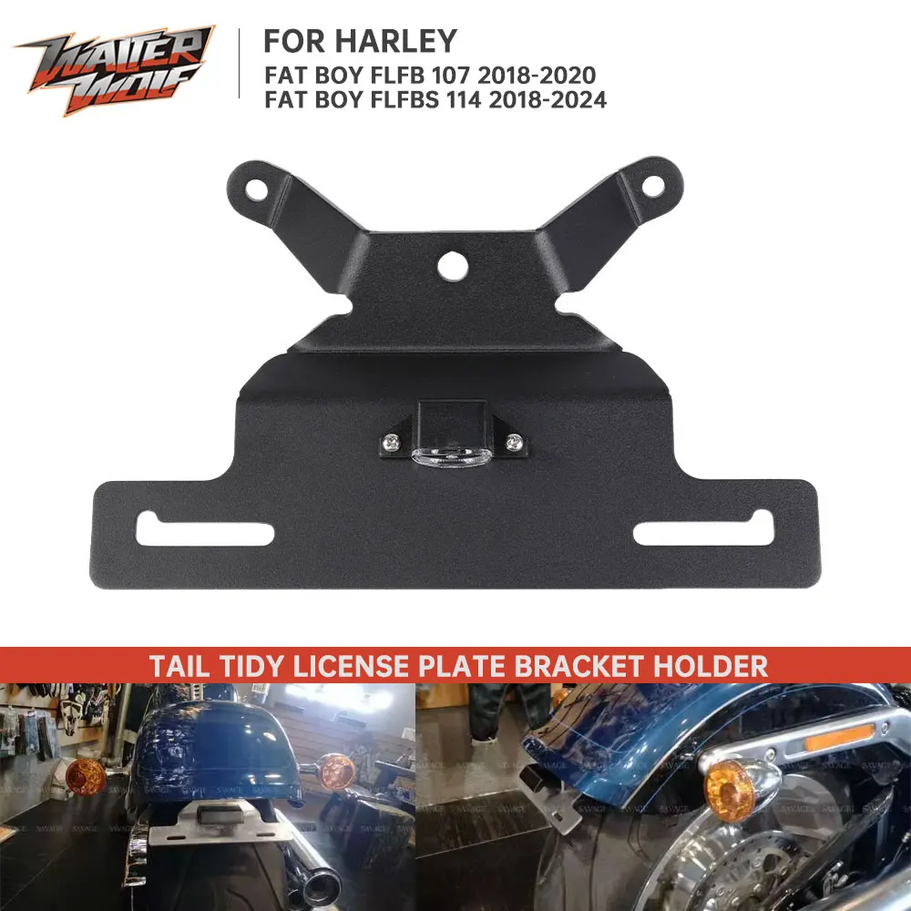 License Plate Holder For Harley FAT BOY FLFB 2018-2024 Rear Motorcycle Tail Tidy Fender Eliminator LED Bracket Frame Accessories
License Plate Holder For Harley FAT BOY FLFB 2018-2024 Rear Motorcycle Tail Tidy Fender Eliminator LED Bracket Frame Accessories