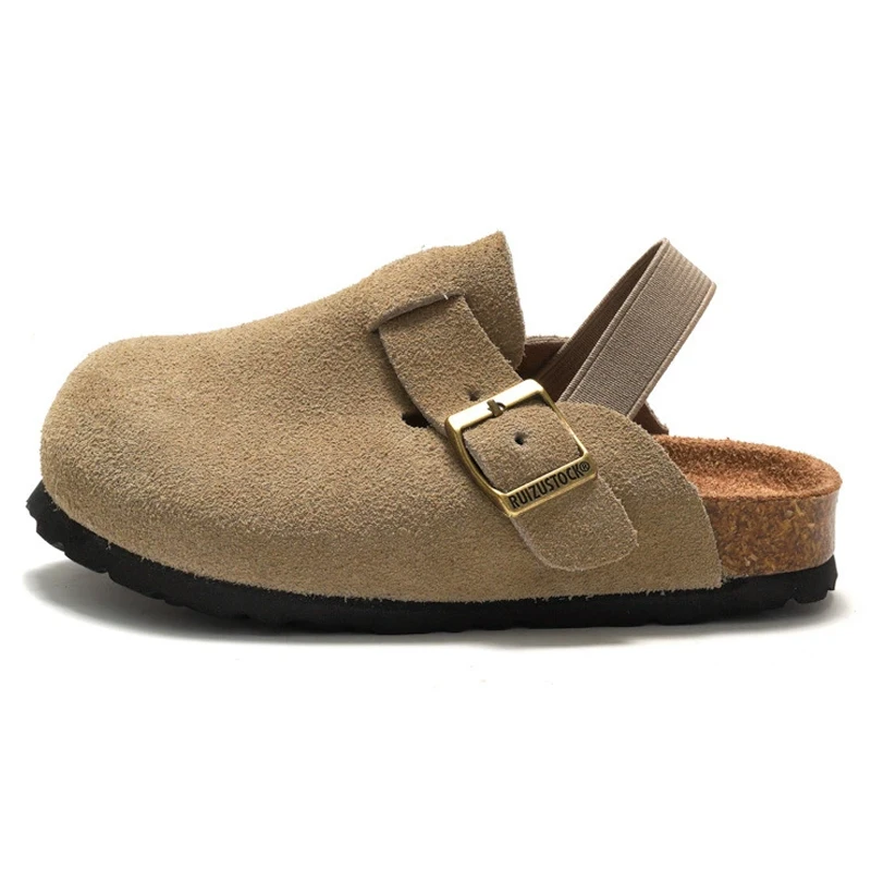 Bebealy Children's Cork Slippers With Metal Buckle Boys Genuine Leather Comfortable Beach Slippers Girls Closed-toe Nubuck Shoes
Bebealy Children's Cork Slippers With Metal Buckle Boys Genuine Leather Comfortable Beach Slippers Girls Closed-toe Nubuck Shoes