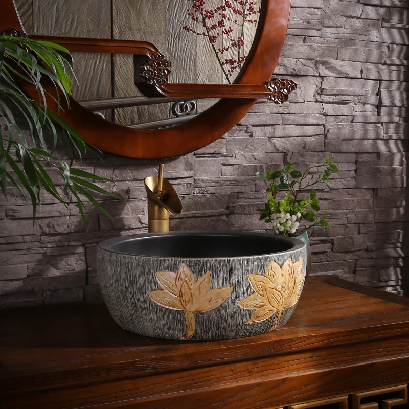 Silver mosaic Porcelain ceramic sinks for bathroom wash hand basin black color chinese counter top wash basin
Silver mosaic Porcelain ceramic sinks for bathroom wash hand basin black color chinese counter top wash basin