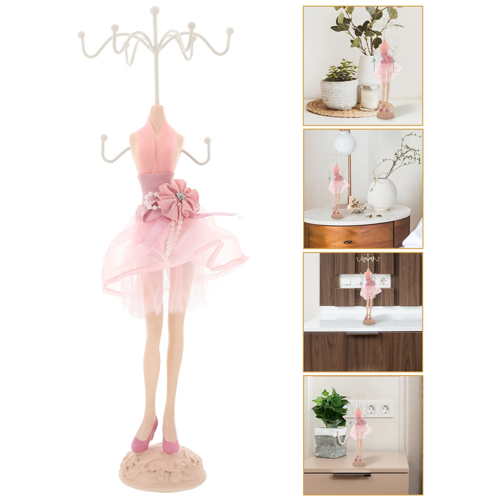 Necklace Display Stand Jewelry Organizer Stand Creative Earring Bracelet Holder Small Elegant Display Rack for Counter Window
Necklace Display Stand Jewelry Organizer Stand Creative Earring Bracelet Holder Small Elegant Display Rack for Counter Window