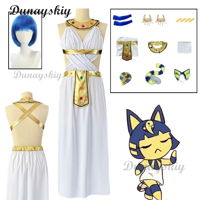 Ankha Cosplay Costumes Egyptian Queen Dresses Game Animal Crossing Role Play Uniform Halloween Carnival Dressing For Women
Ankha Cosplay Costumes Egyptian Queen Dresses Game Animal Crossing Role Play Uniform Halloween Carnival Dressing For Women
