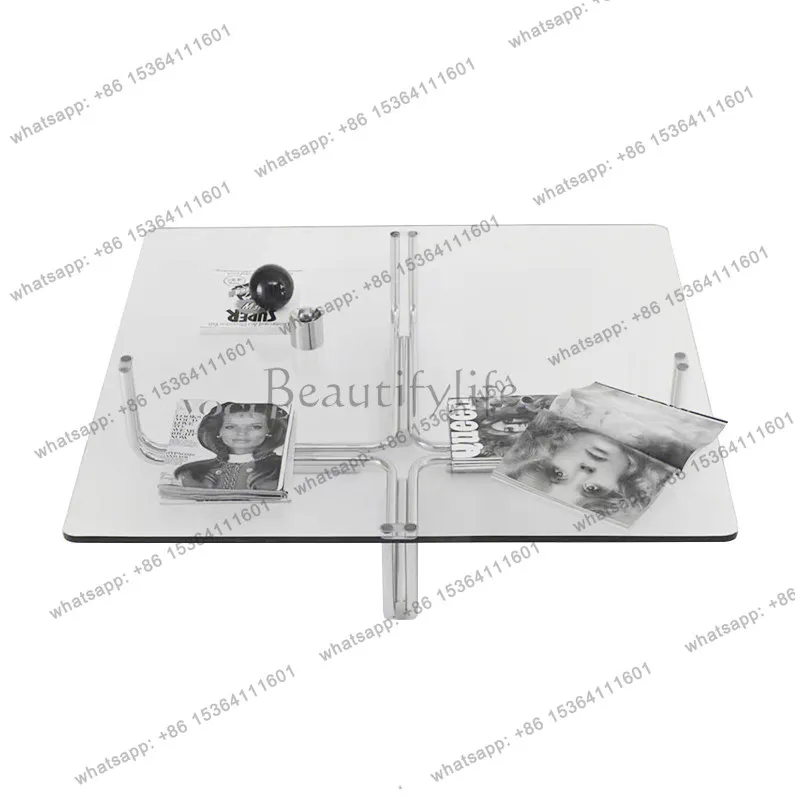 Modern simple stainless steel glass coffee table small apartment living room sofa low table
Modern simple stainless steel glass coffee table small apartment living room sofa low table