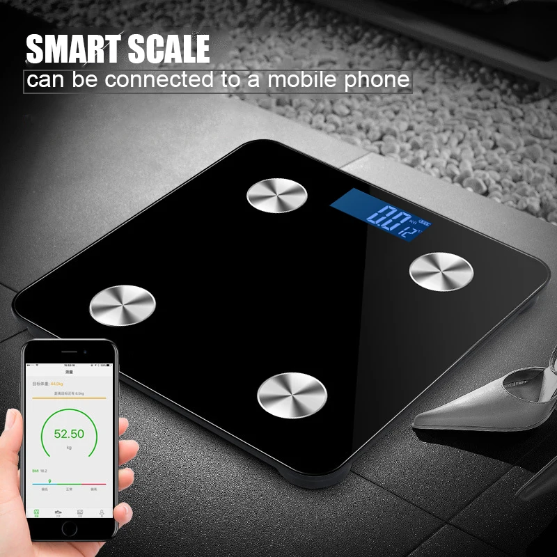 Hot Selling Precision Bathroom Black Scales Smart Electronic BMI Composition Analyzer Bluetooth-compatible Body Fat Scale
Hot Selling Precision Bathroom Black Scales Smart Electronic BMI Composition Analyzer Bluetooth-compatible Body Fat Scale