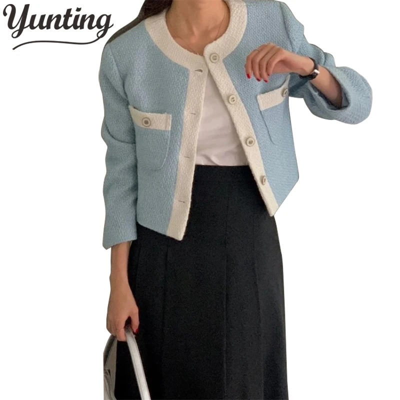Tweed Short Jacket Women Fashion Elegant O-Neck Single Breasted High-End Coat Fall Winter Warm Office Lady Casual Outwear
Tweed Short Jacket Women Fashion Elegant O-Neck Single Breasted High-End Coat Fall Winter Warm Office Lady Casual Outwear