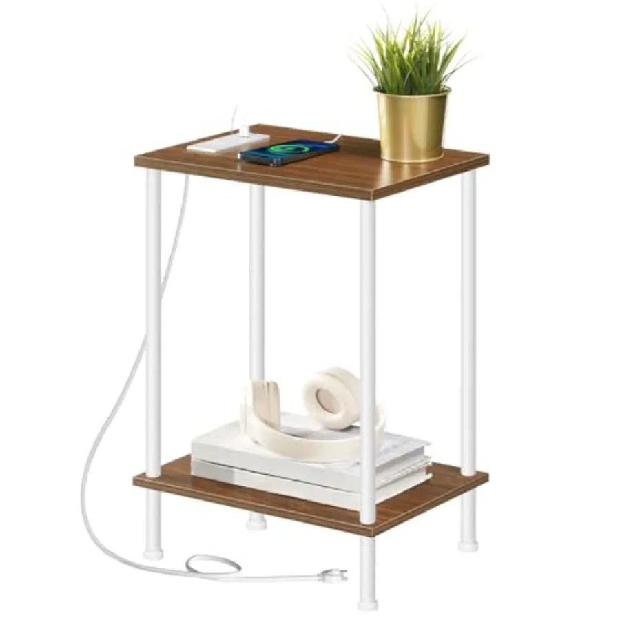 Side Table with Charging Station End Table with USB Port and Outlets Nightstand with 2-Layer Storage Shelves for Small Spaces L
Side Table with Charging Station End Table with USB Port and Outlets Nightstand with 2-Layer Storage Shelves for Small Spaces L
