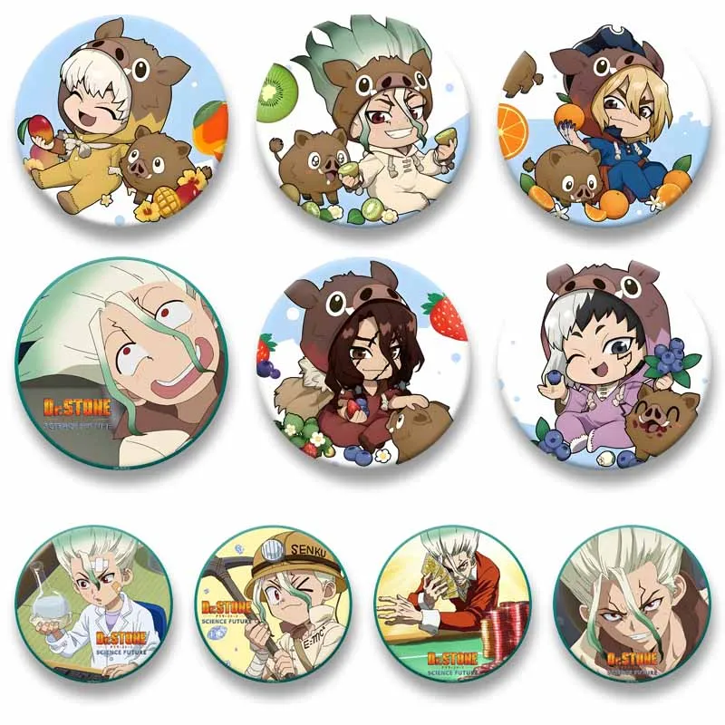 D-Dr. STONE Anime Coin Badges Cartoon Senku Ishigami Ginro Button Pins Manga Round Brooch for Backpack Hat Jewelry Accessories
D-Dr. STONE Anime Coin Badges Cartoon Senku Ishigami Ginro Button Pins Manga Round Brooch for Backpack Hat Jewelry Accessories