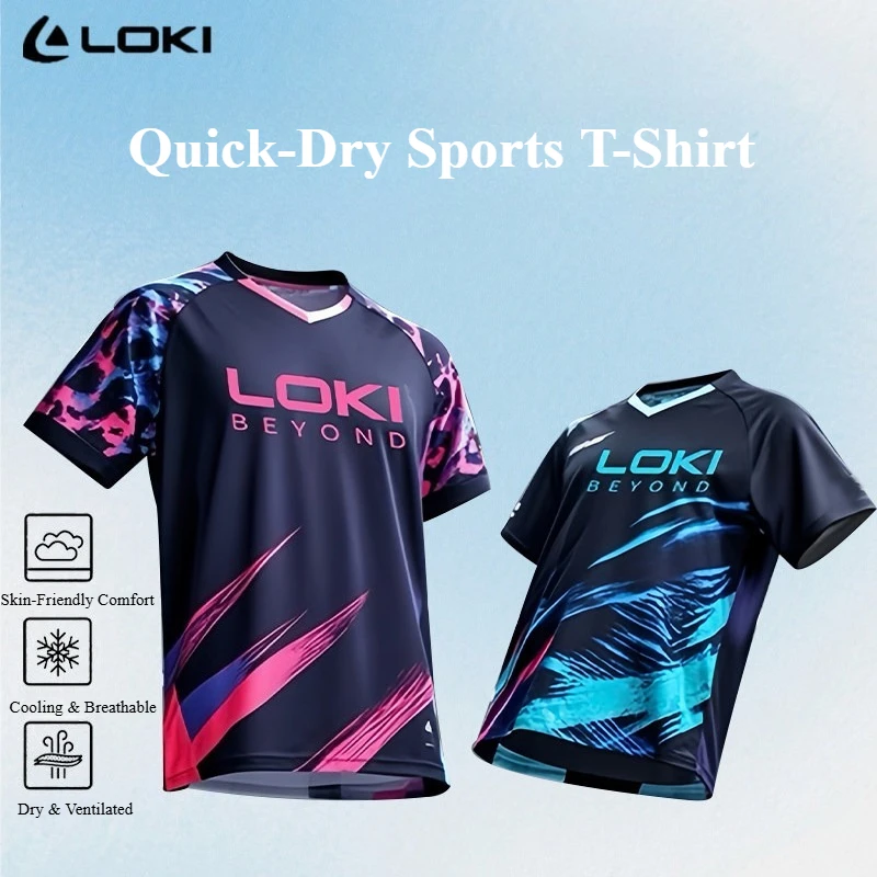 LOKI BEYOND Table Tennis Jerseys Training T-Shorts Quick-Dry & Breathable for Men Women Comfort Ping Pong Sports Training Shirt
LOKI BEYOND Table Tennis Jerseys Training T-Shorts Quick-Dry & Breathable for Men Women Comfort Ping Pong Sports Training Shirt