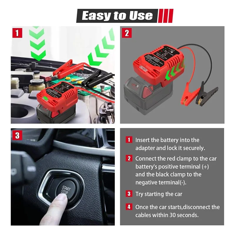 ABJO-Jumper Cables Jump Kit For M18 18V,11AWG Cable 18V Power Battery,Jump Starting Adapter Auto Booster Cable
ABJO-Jumper Cables Jump Kit For M18 18V,11AWG Cable 18V Power Battery,Jump Starting Adapter Auto Booster Cable
