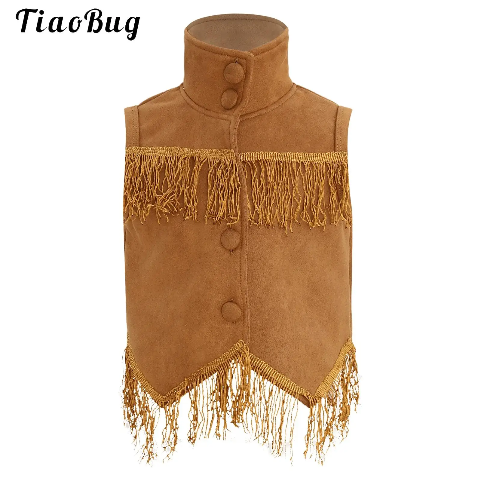 Kids Girls Sleeveless Tassels Cowboys Cowgirls Vest Fringed Open Front Waistcoat Jacket Halloween Western Cowboy Cosplay Costume
Kids Girls Sleeveless Tassels Cowboys Cowgirls Vest Fringed Open Front Waistcoat Jacket Halloween Western Cowboy Cosplay Costume