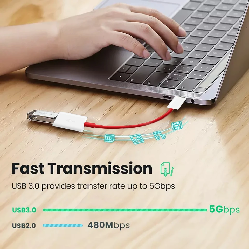 USB C to USB 3.0 OTG Cable Type-C Male to USB-A Female Adapter Charging Data Sync for Mobile Phone Tablet Laptop PC Peripheral
USB C to USB 3.0 OTG Cable Type-C Male to USB-A Female Adapter Charging Data Sync for Mobile Phone Tablet Laptop PC Peripheral