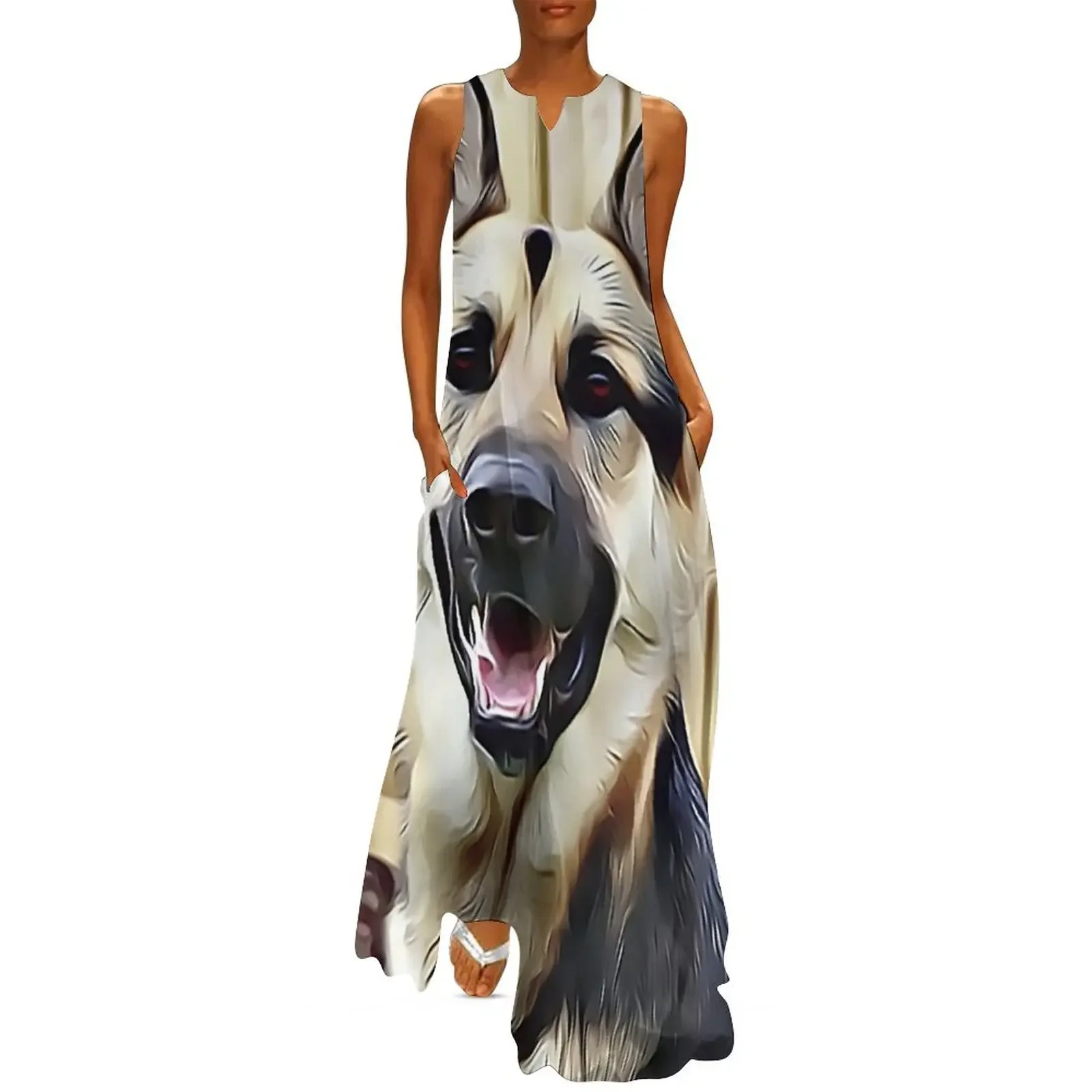 A Happy German Shepherd Long Dress Clothing female Women long dress birthday dress for women
A Happy German Shepherd Long Dress Clothing female Women long dress birthday dress for women