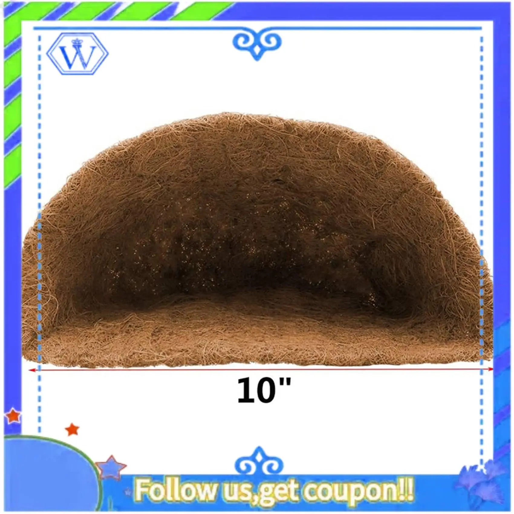 A55P-Half Round Coco Liner,Half Circle Wall Planter Coco Fiber Replacement Liners For Wall Hanging Baskets 6Pack 14 Inch
A55P-Half Round Coco Liner,Half Circle Wall Planter Coco Fiber Replacement Liners For Wall Hanging Baskets 6Pack 14 Inch