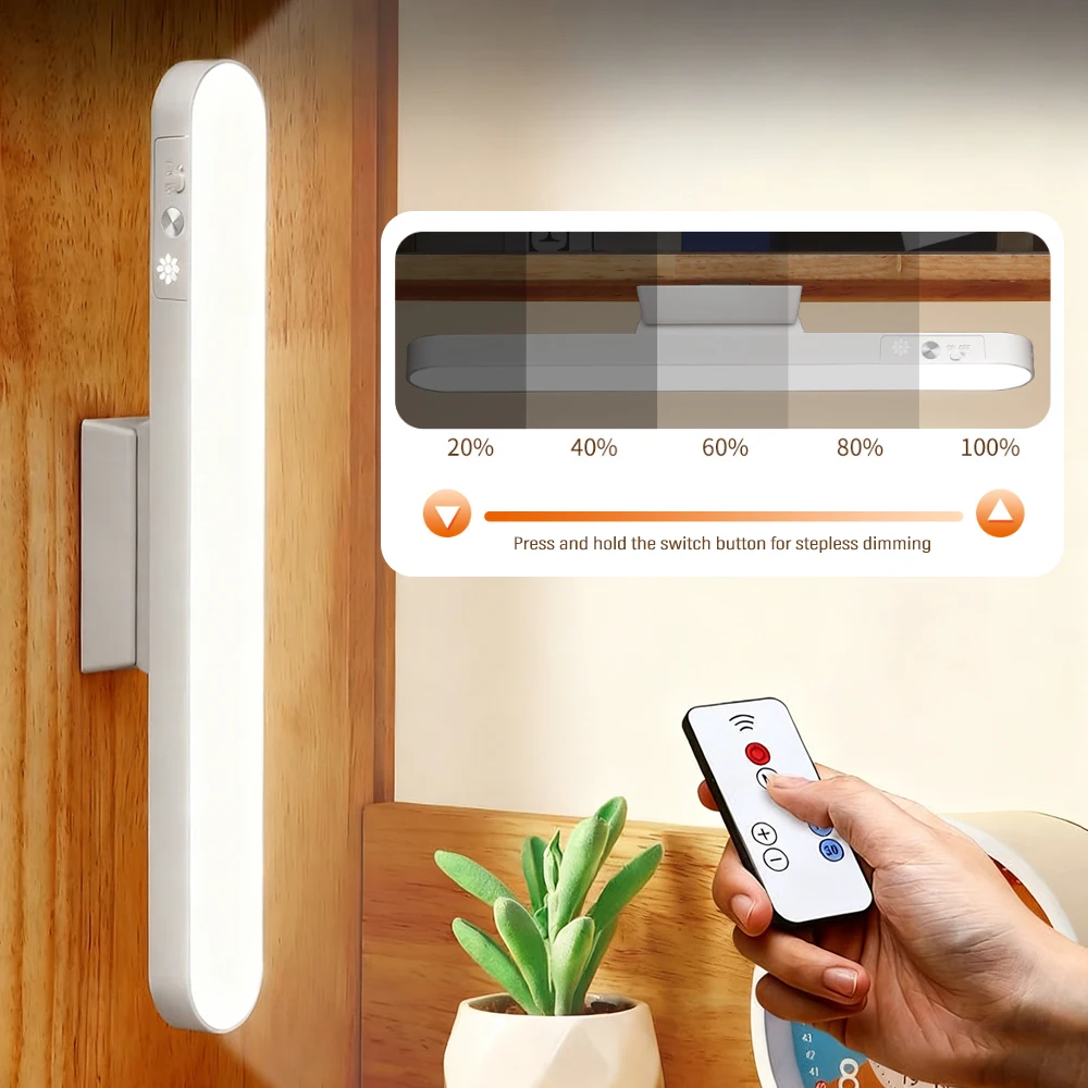 3 Color LED Desk Lamp USB Rechargeable Light Hanging Magnetic Table Lamp Remote Control Dimming Night Light Reading Cabinet Lamp
3 Color LED Desk Lamp USB Rechargeable Light Hanging Magnetic Table Lamp Remote Control Dimming Night Light Reading Cabinet Lamp