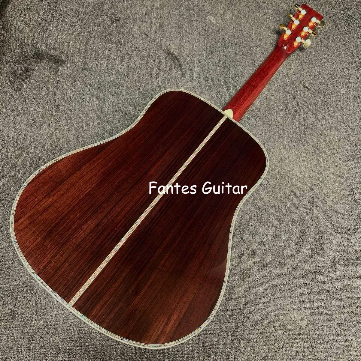 Custom Fantes SOLID Guitar 41" Dreadnought Cedar Top Deluxe Life Tree Inlay Acoustic Guitar with Solid KOA Back Sides
Custom Fantes SOLID Guitar 41" Dreadnought Cedar Top Deluxe Life Tree Inlay Acoustic Guitar with Solid KOA Back Sides