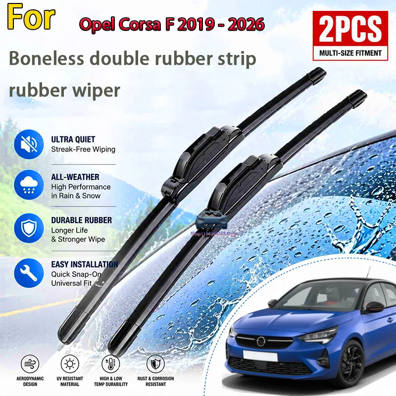 Front Wiper Blades For Opel Corsa F 2019 - 2026 Windshield Windscreen Clean Window Car Rain Brushes 24''+16'' Modification Parts
Front Wiper Blades For Opel Corsa F 2019 - 2026 Windshield Windscreen Clean Window Car Rain Brushes 24''+16'' Modification Parts