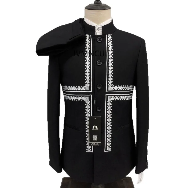 2026 Cross - border Men's Stand - Collar Embroidered Zhongshan Style Two - Piece Suit New Business Men's Suit in Stock
2026 Cross - border Men's Stand - Collar Embroidered Zhongshan Style Two - Piece Suit New Business Men's Suit in Stock