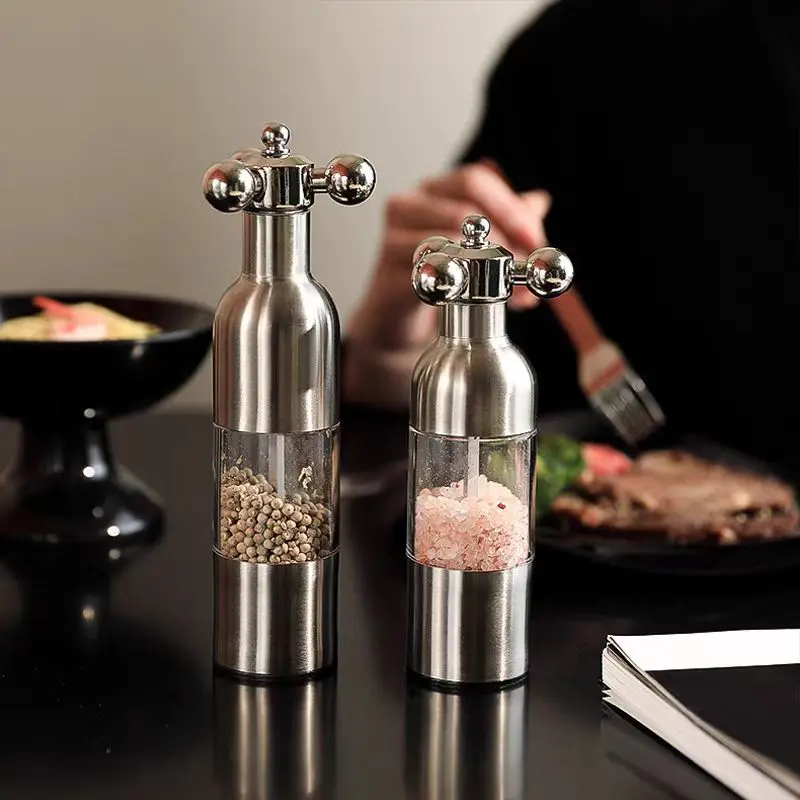Kitchen 304 stainless steel pepper mill faucet grinder pepper mill salt mill hand crank black pepper seasoning ceramic bottle
Kitchen 304 stainless steel pepper mill faucet grinder pepper mill salt mill hand crank black pepper seasoning ceramic bottle