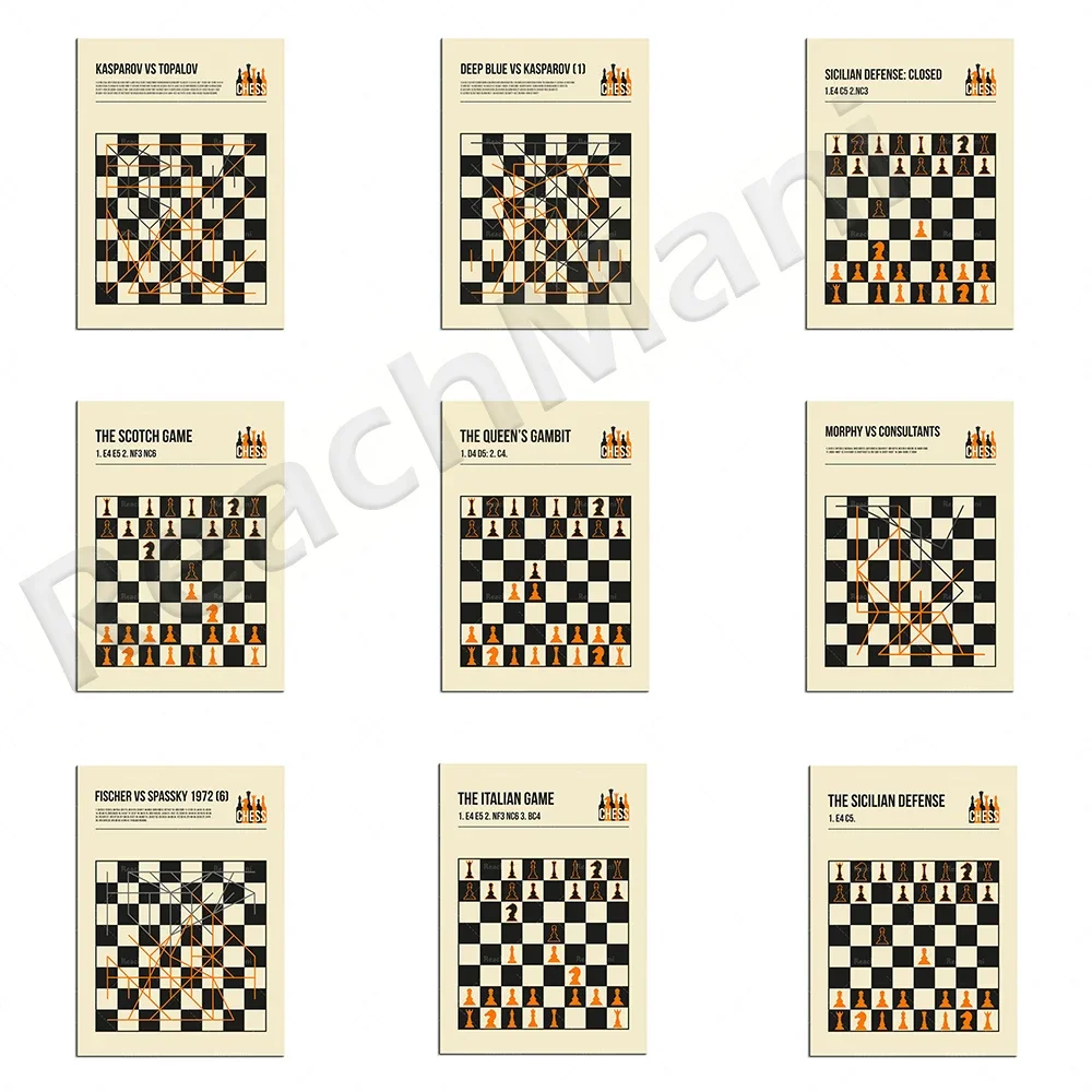 Chess Master Gift Board Game Opening Poster Game Wall Art Painting Printing Chess Club Decoration Painting Game Room Decoration 
Chess Master Gift Board Game Opening Poster Game Wall Art Painting Printing Chess Club Decoration Painting Game Room Decoration