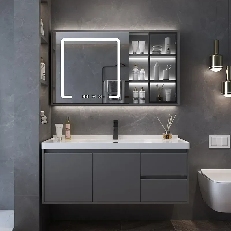 Solid Wood Ceramic Bathroom Cabinet Vanity Sink Toilet Luxury Modern Bathroom Smart Mirror Cabinet WashBasin Home Furniture
Solid Wood Ceramic Bathroom Cabinet Vanity Sink Toilet Luxury Modern Bathroom Smart Mirror Cabinet WashBasin Home Furniture