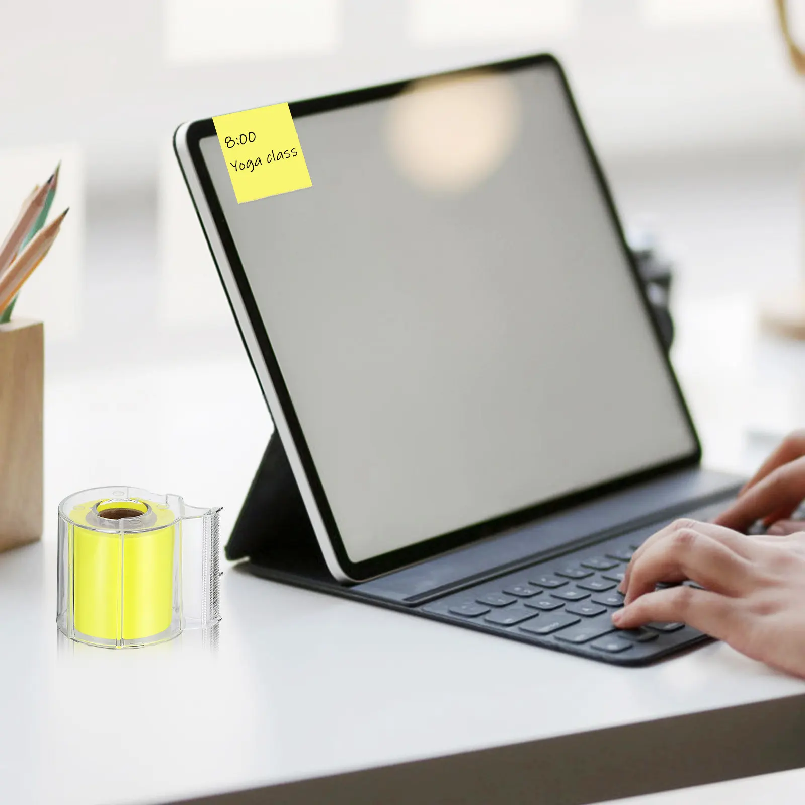 Полностью клейкие многофункциональные портативные стикеры-заметки в рулоне, офисные принадлежности, бумажные блокноты для заметок, стикеры-заметки, офисный аксессуар
Полностью клейкие многофункциональные портативные стикеры-заметки в рулоне, офисные принадлежности, бумажные блокноты для заметок, стикеры-заметки, офисный аксессуар