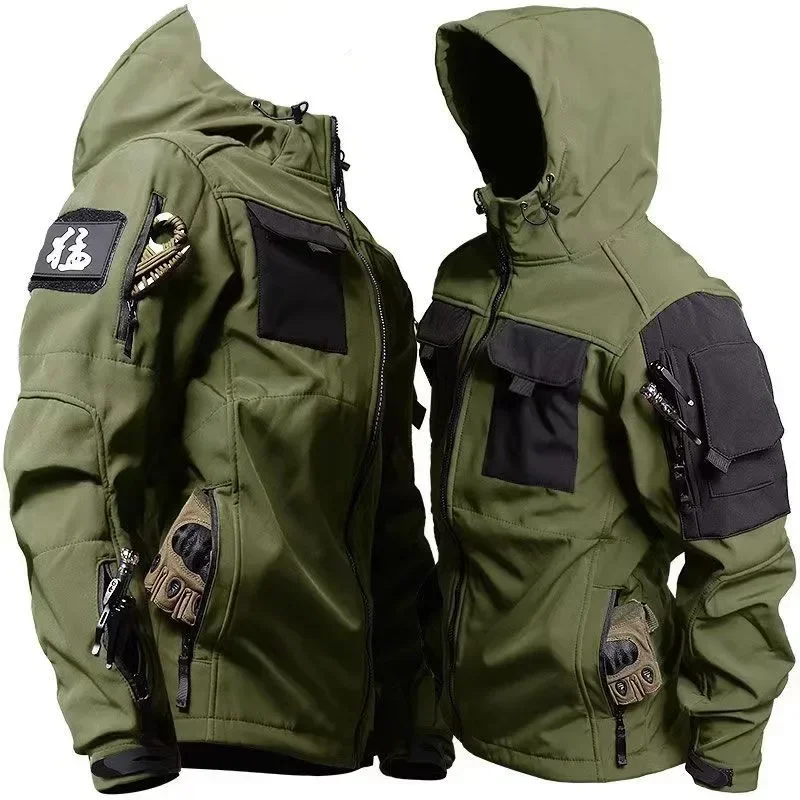 Men's Winter Velvet Thickened Outdoor Invader Soft Shell Tactics Windproof and Waterproof Mountaineering Jacket and Pants
Men's Winter Velvet Thickened Outdoor Invader Soft Shell Tactics Windproof and Waterproof Mountaineering Jacket and Pants
