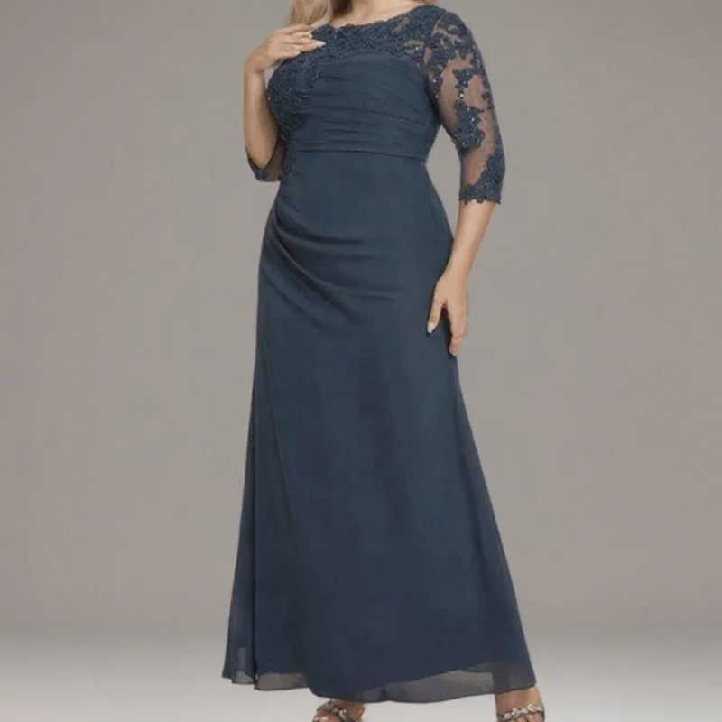 A-line Chiffon Lace Wedding Guest Party Gowns Pleat Sequins Beading Customized Elegant Mother of the Bride Dresses
A-line Chiffon Lace Wedding Guest Party Gowns Pleat Sequins Beading Customized Elegant Mother of the Bride Dresses 