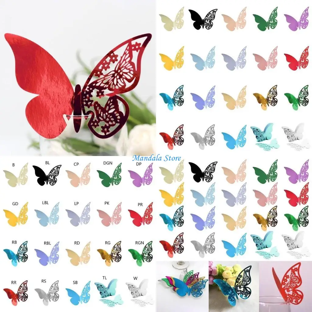 U2JC 100pcs Butterfly Name Place Card Holder Desktop Decorative Ornament for Wedding Holiday New Year Party Background
U2JC 100pcs Butterfly Name Place Card Holder Desktop Decorative Ornament for Wedding Holiday New Year Party Background