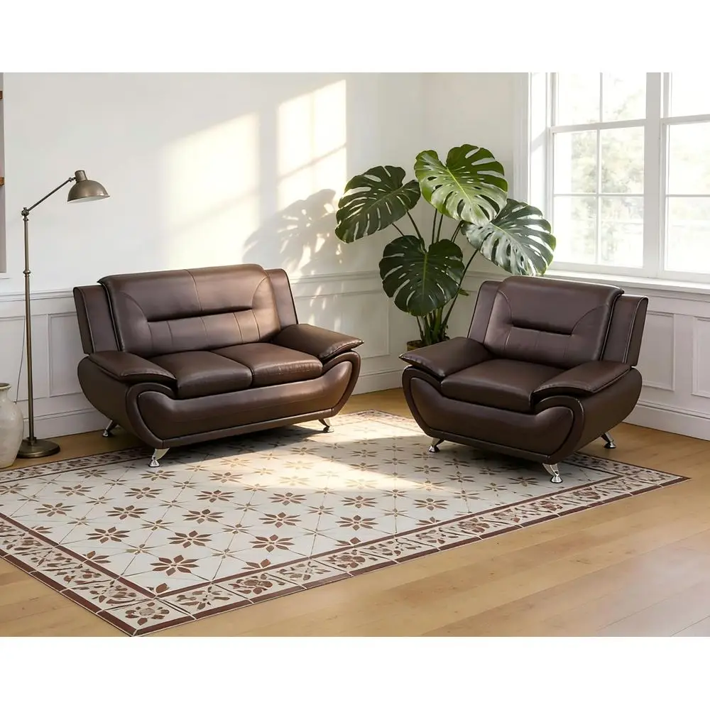 Leather Sofa Set for Living Room, Brown 2-Seater Couch Ideal for Home, RV, Office, Study, and Hotel
Leather Sofa Set for Living Room, Brown 2-Seater Couch Ideal for Home, RV, Office, Study, and Hotel
