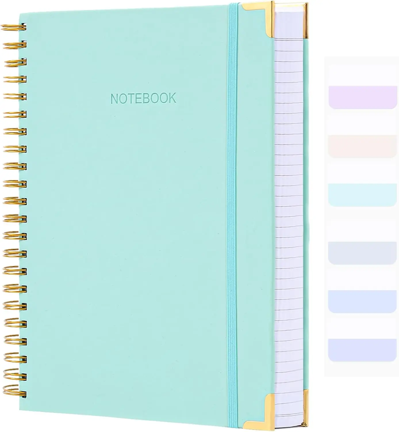 B5 Hardcover Leather Journal, 300 Pages College Ruled, 7x10, Spiral Notebook with 24 Tabs, Teal
B5 Hardcover Leather Journal, 300 Pages College Ruled, 7x10, Spiral Notebook with 24 Tabs, Teal