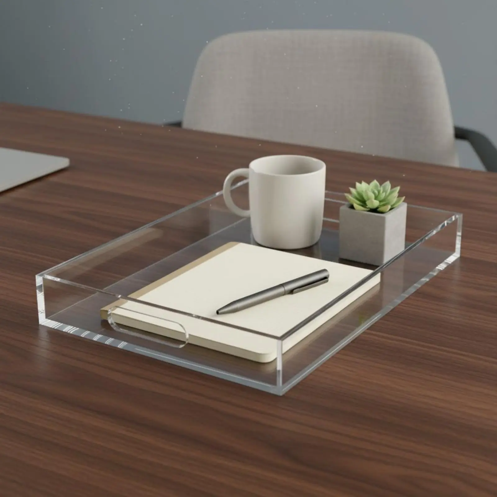 2 Pieces Acrylic Serving Tray with Handles Easy to Clean Clear Plastic Food Tray Home Organization Long-Lasting for Kitchen
2 Pieces Acrylic Serving Tray with Handles Easy to Clean Clear Plastic Food Tray Home Organization Long-Lasting for Kitchen