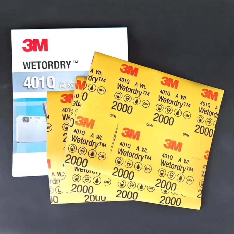 3M 401Q 2000 Лист влажной/сухой наждачной бумаги с зернистостью — большой абразив 227x280 мм для полировки автомобильной краски, металлов и музыкальных инструментов
3M 401Q 2000 Лист влажной/сухой наждачной бумаги с зернистостью — большой абразив 227x280 мм для полировки автомобильной краски, металлов и музыкальных инструментов