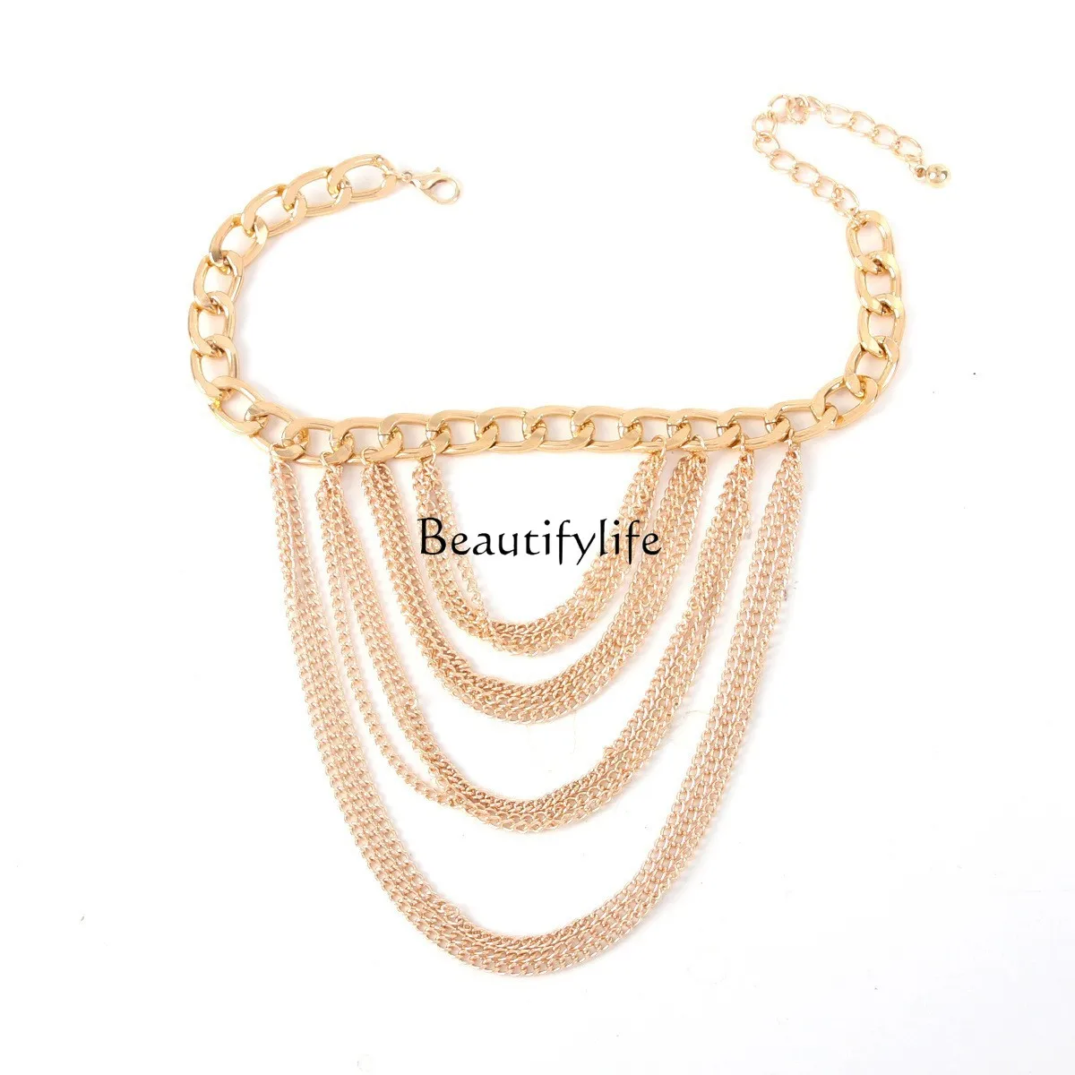 Temperament Multi-layer tassel Fashion Personality Classic Versatile Geometric Metal High Heel Shoe Chain
Temperament Multi-layer tassel Fashion Personality Classic Versatile Geometric Metal High Heel Shoe Chain