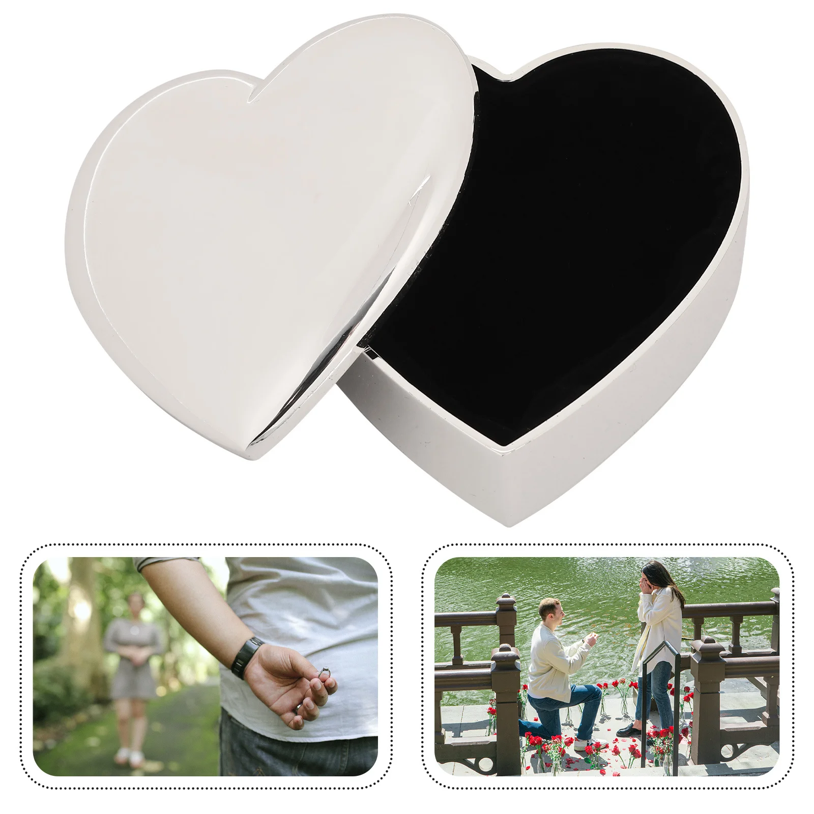 Heart Shape Jewelry Box Black Ring Holder Wedding Proposal Engagement Travel Metal Case Gift For Her Small Organizer Box
Heart Shape Jewelry Box Black Ring Holder Wedding Proposal Engagement Travel Metal Case Gift For Her Small Organizer Box