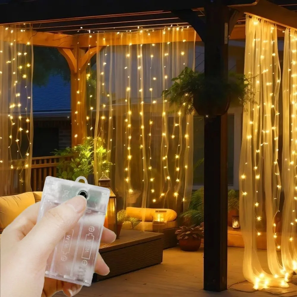 Festoon LED Curtain Light String Summer Garden Holiday Home Wedding Party Outdoor Garland Courtyard Decoration Battery Operated
Festoon LED Curtain Light String Summer Garden Holiday Home Wedding Party Outdoor Garland Courtyard Decoration Battery Operated