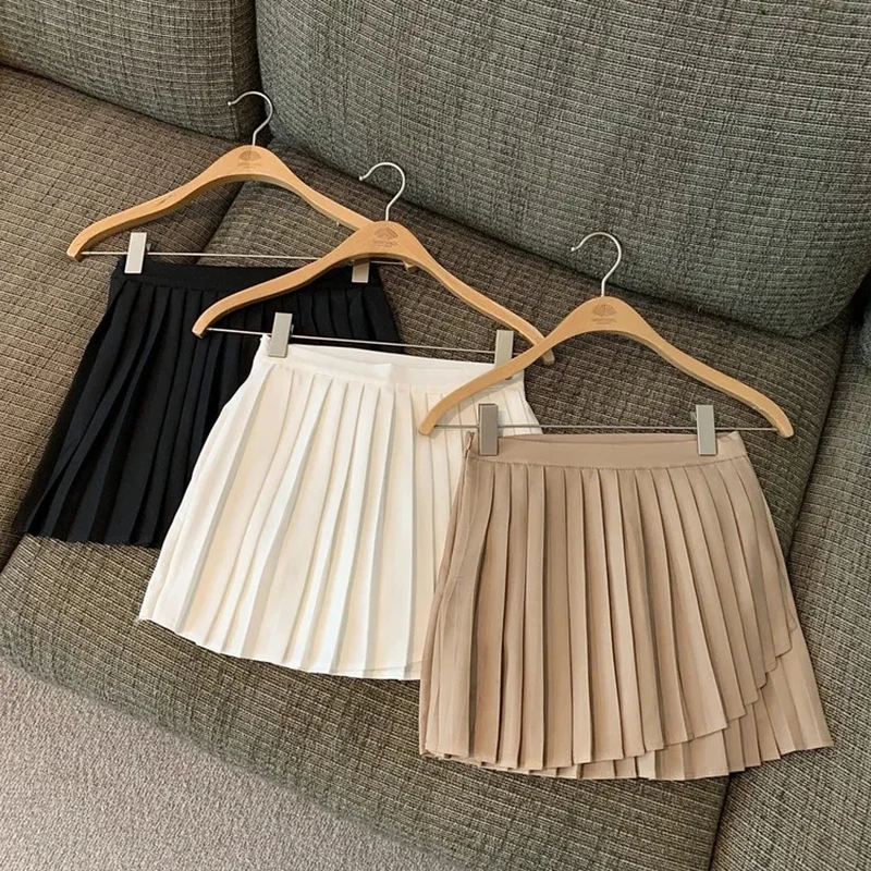 Irregular Pleated Mini Skirts Women High Waist Solid A Line Skirt Preppy Student Summer Korean Streetwear Y2K Slim Casual Skirt
Irregular Pleated Mini Skirts Women High Waist Solid A Line Skirt Preppy Student Summer Korean Streetwear Y2K Slim Casual Skirt