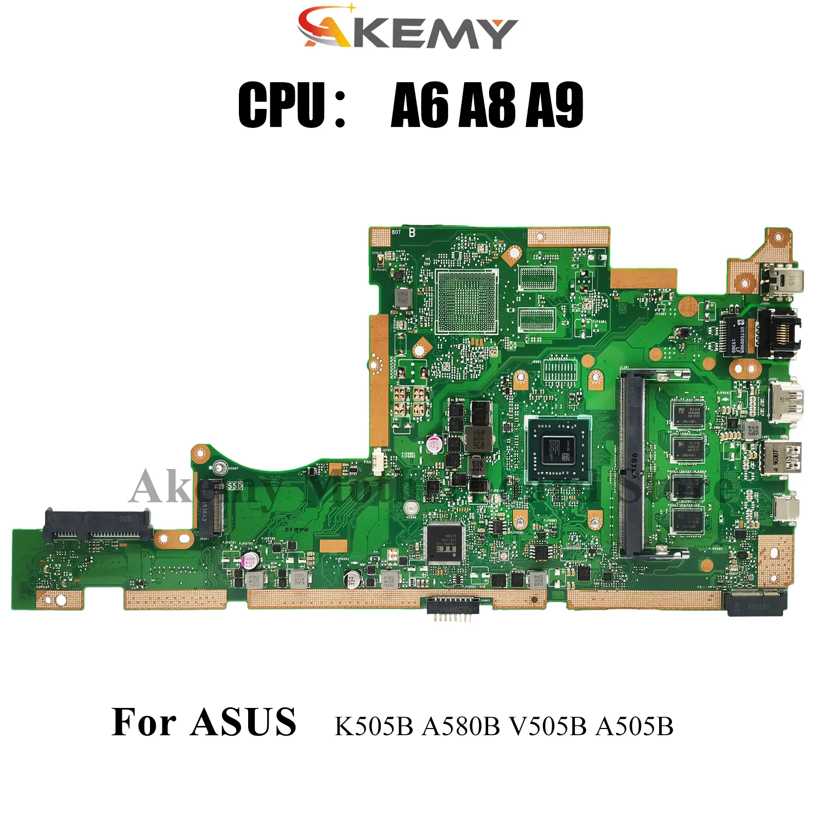 X505BA Laptop Motherboard For ASUS VivoBook V505B X505BA K505B A505B X505B X505BP A580B Notebook Mainboard With A6 A8 A9 CPU stk
X505BA Laptop Motherboard For ASUS VivoBook V505B X505BA K505B A505B X505B X505BP A580B Notebook Mainboard With A6 A8 A9 CPU stk