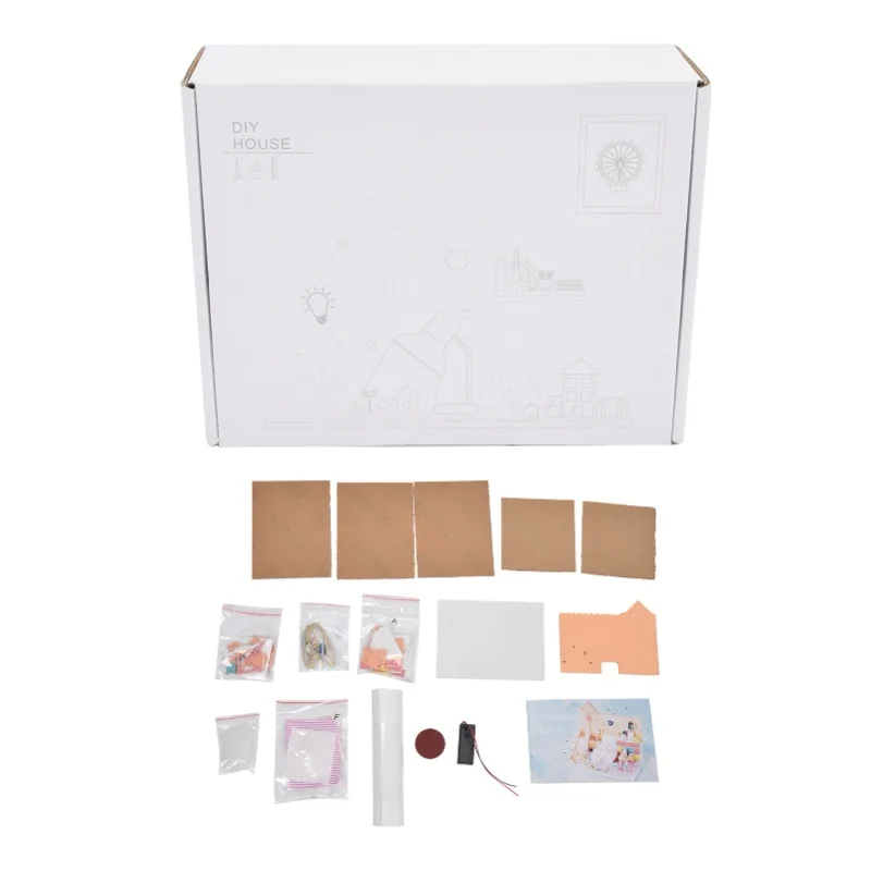 Деревянный комплект кукольного домика, миниатюрный кукольный дом ручной работы, сборка модели, детали, подарок для детей
Деревянный комплект кукольного домика, миниатюрный кукольный дом ручной работы, сборка модели, детали, подарок для детей