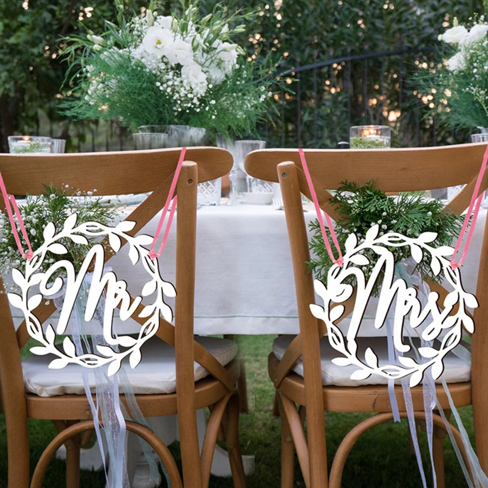 2 Pairs Wedding Chair Signs Elegant Decor Mr Mrs Hanging Sign for Ceremony Photo Booth Props Chairs Decoration
2 Pairs Wedding Chair Signs Elegant Decor Mr Mrs Hanging Sign for Ceremony Photo Booth Props Chairs Decoration