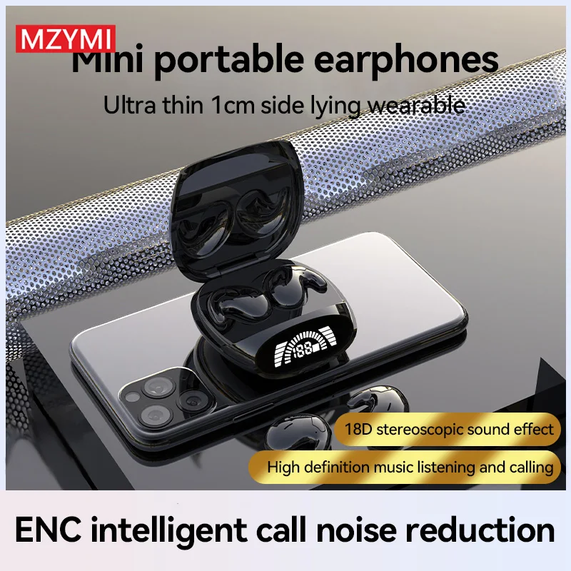 MZYMI MD528 Invisible Sleeping TWS Wireless Earphones Bluetooth Hidden Earbuds IPX7 Waterproof Noise Cancelling Sports Headphone
MZYMI MD528 Invisible Sleeping TWS Wireless Earphones Bluetooth Hidden Earbuds IPX7 Waterproof Noise Cancelling Sports Headphone