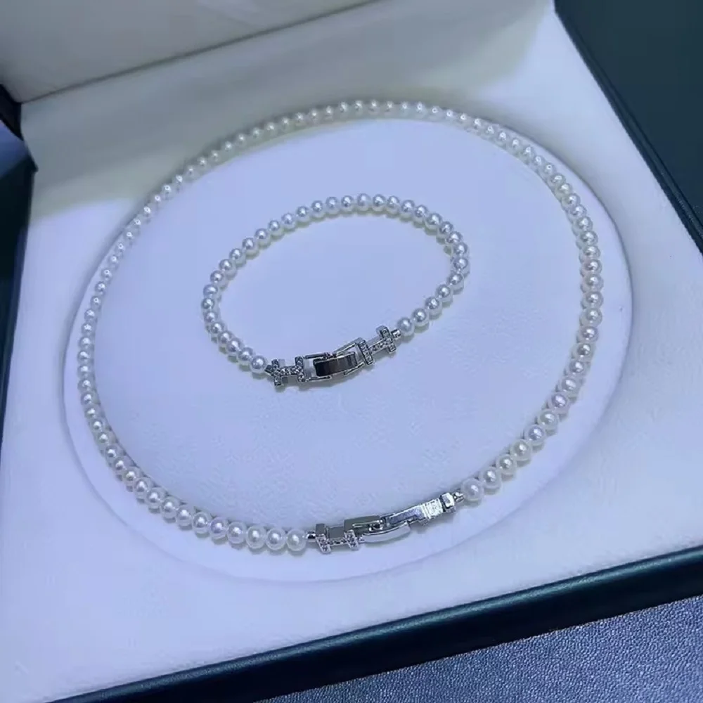 Простое и элегантное высококачественное ожерелье из натурального белого жемчуга AAAA5-6 мм, длина 18 дюймов + 7,5-8 дюймов, комплект из серебра 925 пробы.
Простое и элегантное высококачественное ожерелье из натурального белого жемчуга AAAA5-6 мм, длина 18 дюймов + 7,5-8 дюймов, комплект из серебра 925 пробы.