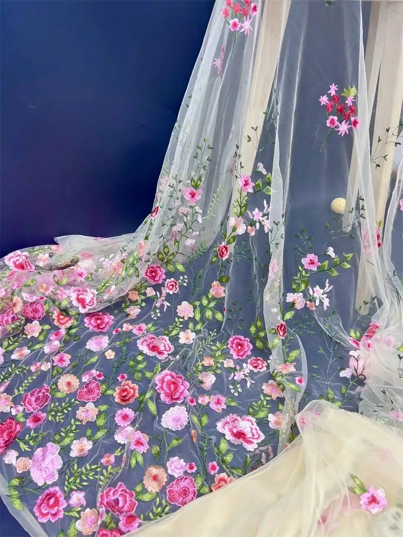 Lace Floral Embroidery Fabric Clear Sam Dress Fabric
Lace Floral Embroidery Fabric Clear Sam Dress Fabric