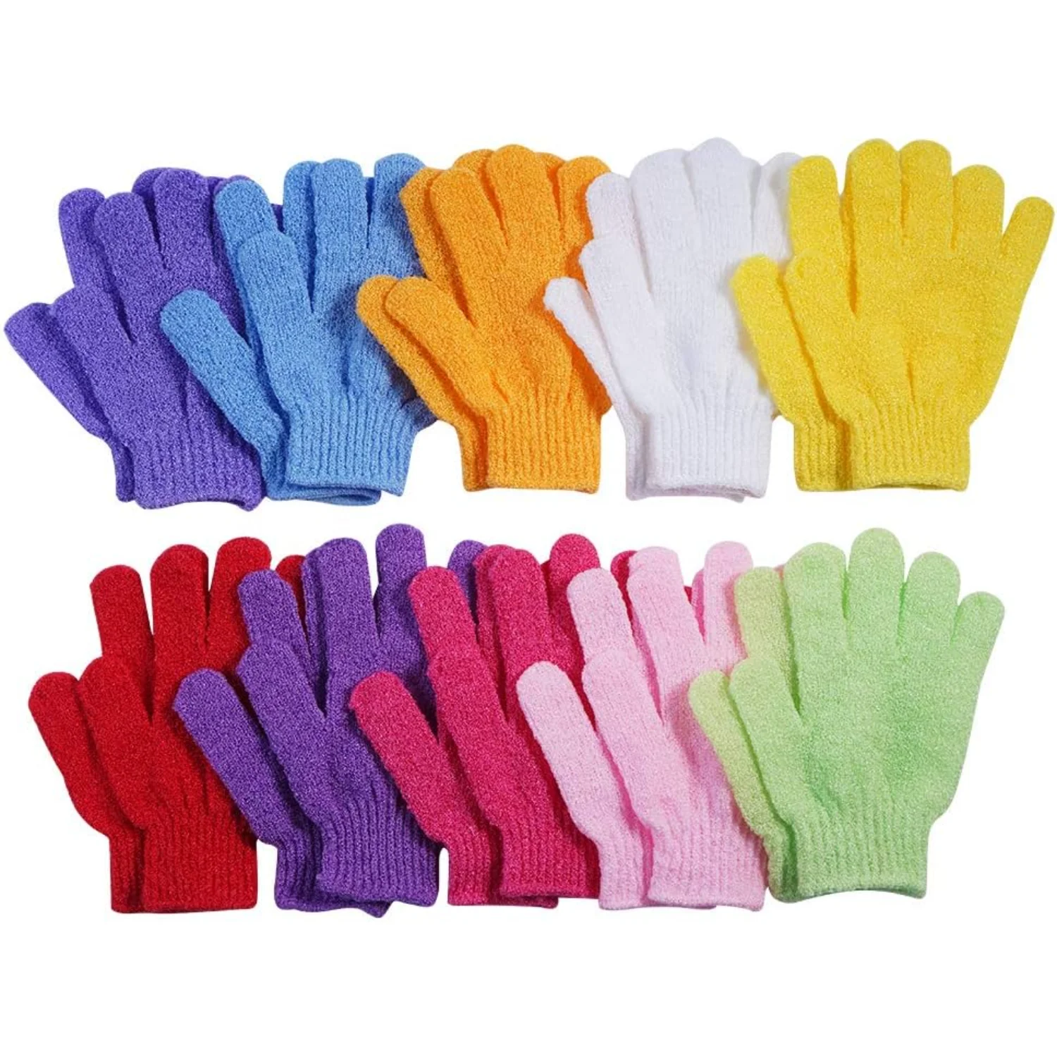10 Pairs Exfoliating Gloves,Made of 100% Nylon,10 Colors Double Sided Exfoliating Gloves for Beauty Spa Massage Skin Shower Body
10 Pairs Exfoliating Gloves,Made of 100% Nylon,10 Colors Double Sided Exfoliating Gloves for Beauty Spa Massage Skin Shower Body