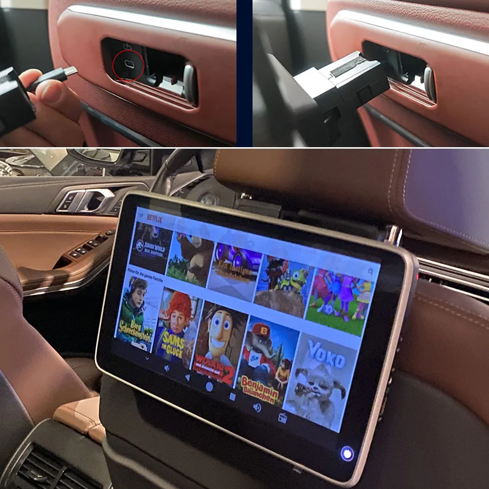 Plug & Play Back Seat TV Screen For 2020-2025 BMW X5 G05 X6 G06 X7 G07 Car Headrest Video Player with WiFi,Android,4K,Bluetooth
Plug & Play Back Seat TV Screen For 2020-2025 BMW X5 G05 X6 G06 X7 G07 Car Headrest Video Player with WiFi,Android,4K,Bluetooth